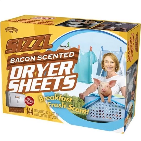 Prank Pack Mini Joke Gift Box Bacon Dryer Sheets 11.25x9x3.25 Christmas Holiday - Picture 2 of 4